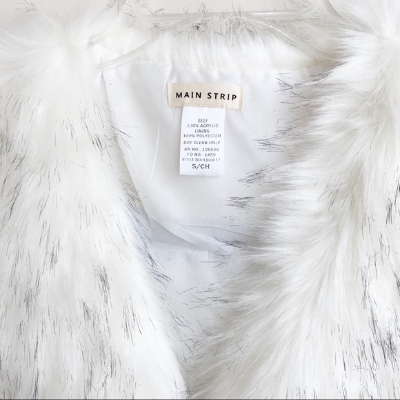White Faux Fur Vest - Picture 4 of 8